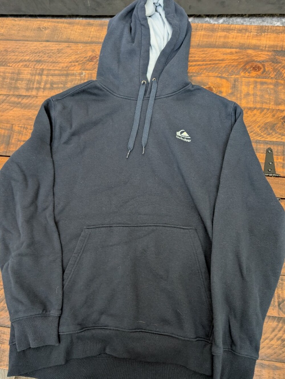 Quiksilver Navy Pullover Hoodie with Logo